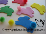 LAST CHANCE - LIMITED STOCK - Rabbit Tails -  color matching busy bag
