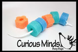 CLEARANCE - SALE - Toddler busy bag - lacing beads - Pool Noodle Beads