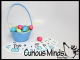 CLEARANCE - SALE - EASTER Busy Bag - Counting Eggs or Bunnies - Math Busy Bags Activity