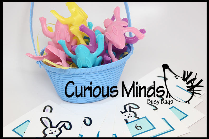 LAST CHANCE - LIMITED STOCK  - SALE - EASTER Busy Bag - Counting Eggs or Bunnies - Math Busy Bags Activity