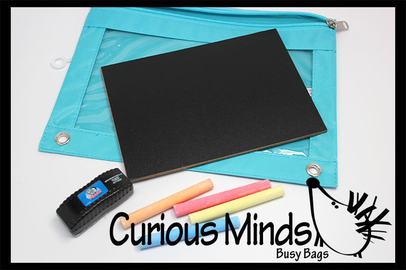 LAST CHANCE - LIMITED STOCK -  SALE -  - Busy Bag:  Travel Chalk Board with Eraser and Chalk