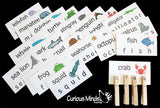 PDF Word Cards - House, Pets, Zoo, Bugs, Cars and trucks, Sealife, School, Food, Farm, clothing, body