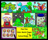 Color Matching Busy Bags: Placing Pom Poms