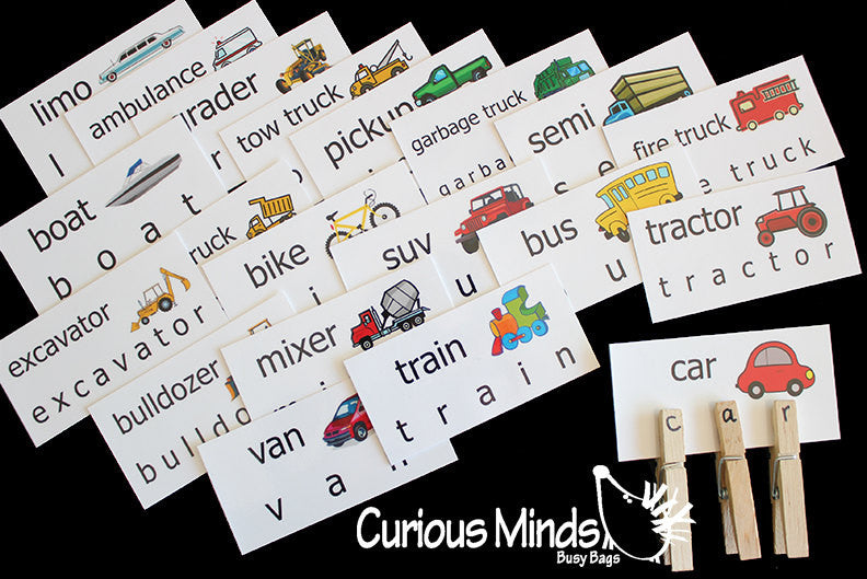 PDF Word Cards - House, Pets, Zoo, Bugs, Cars and trucks, Sealife, School, Food, Farm, clothing, body