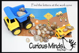 PDF File - YOU PRINT - Busy Bag - Construction Alphabet Matching Learning Game (TRUCK AND ROCKS NOT INCLUDED)