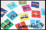 LAST CHANCE - LIMITED STOCK - 12 Mini 2-Piece Puzzles - Beginner Puzzle Busy Bag for Toddlers.  Matching and Memory Game.