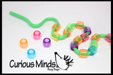 LAST CHANCE - LIMITED STOCK -  SALE - Straw Beading Fine Motor Busy Bag - Toddler Busy Bag, Learning Game, OT