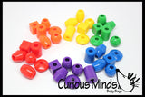 Lacing Beads Busy Bag - Perfect fine motor learning activity for toddlers and preschoolers.  Sort by shape and color.  Travel activity