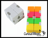 Infinity Cube - Magic Endless Folding Fidget Toy - Flip Over and Over - Bend and Fold Crazy Shapes Puzzle - ADD Anxiety