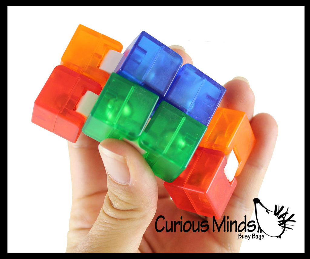 Heavy Infinity Cube - Magic Endless Folding Fidget Toy - Flip Over and Over - Bend and Fold Crazy Shapes Puzzle - ADD Anxiety