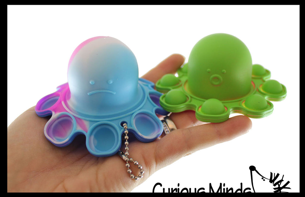 LAST CHANCE - LIMITED STOCK  - SALE - Octopus Bubble Pop Flip Fidget Toy - Silicone Push Poke Bubble Wrap Fidget Toy - Press Bubbles to Pop the Bubbles Down Then Flip it over and Do it Again - Bubble Popper Sensory Stress Toy