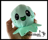 BULK - WHOLESALE -  SALE - Cute Octopus Animal Happy Sad Plush Flip Inside Out Animals on Clip - Flip From Happy to Angry - Reversible
