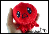 BULK - WHOLESALE -  SALE - Cute Octopus Animal Happy Sad Plush Flip Inside Out Animals on Clip - Flip From Happy to Angry - Reversible