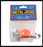 Mini Metal Jacks Game Sets - Tiny Classic Game - Party Favors - Gift Bags - Prizes