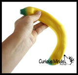 Set of 2 Sand Filled Squishy Bananas - Moldable Sensory, Stress, Squeeze Fidget Toy ADHD Special Needs Soothing