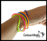 Jelly Bracelets - Bright Smooth Bracelets -  Sensory Fidget Toy - Jewelry 80's 90's