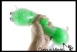 Jumbo Caterpillar Water Bead Filled Squeeze Stress Ball - Sensory, Stress, Fidget Toy - Soothing