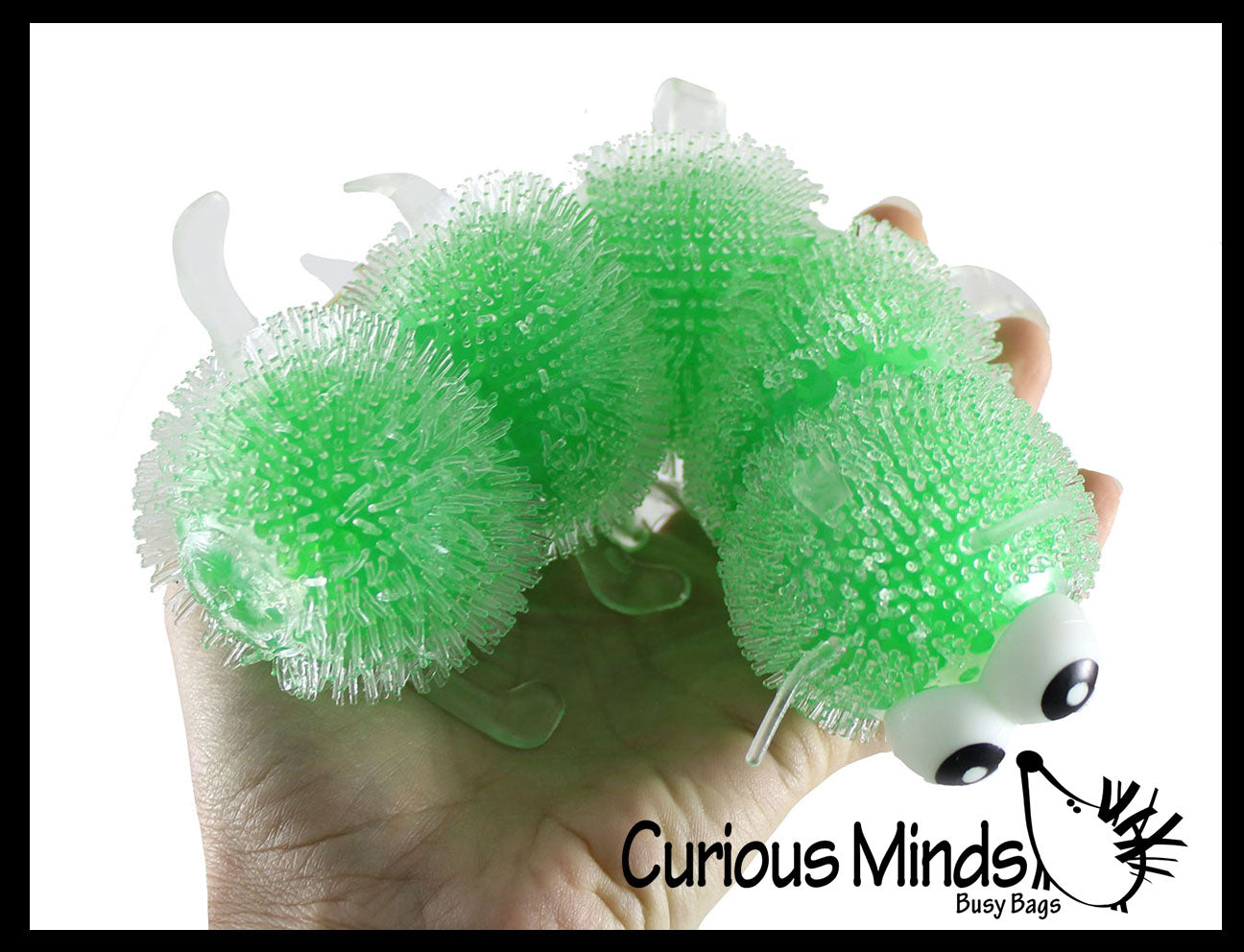 Jumbo Caterpillar Water Bead Filled Squeeze Stress Ball - Sensory, Stress, Fidget Toy - Soothing