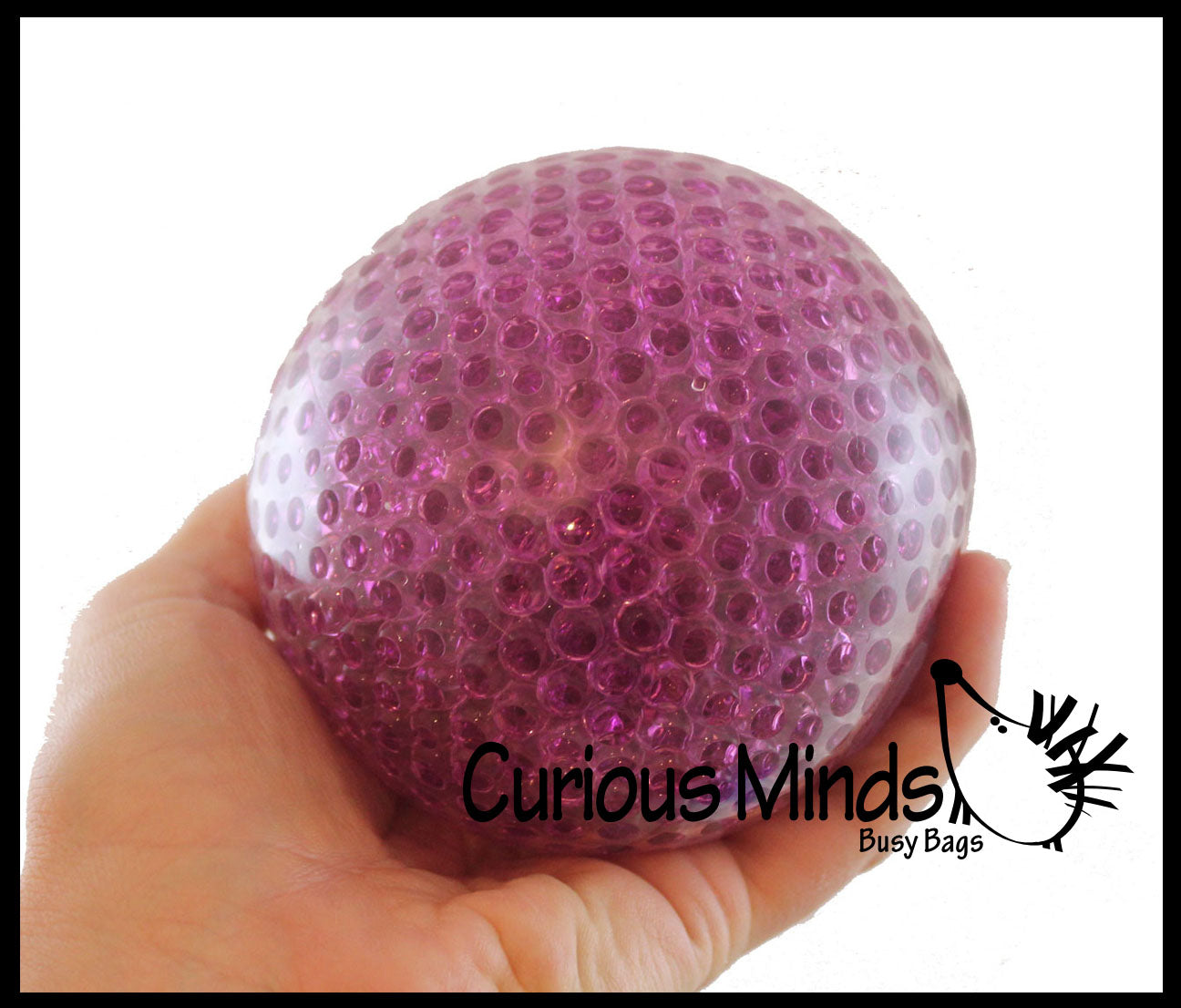 Jumbo 4 Blue and Purple Water Bead Filled Squeeze Stress Ball - Sensory, Stress, Fidget Toy