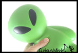 Jumbo Green 10"  Alien Squishy Slow Rise Foam -  Sensory, Stress, Fidget Toy Memory Foam Expands
