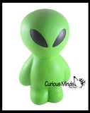 Jumbo Green 10"  Alien Squishy Slow Rise Foam -  Sensory, Stress, Fidget Toy Memory Foam Expands