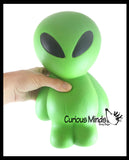Jumbo Green 10"  Alien Squishy Slow Rise Foam -  Sensory, Stress, Fidget Toy Memory Foam Expands