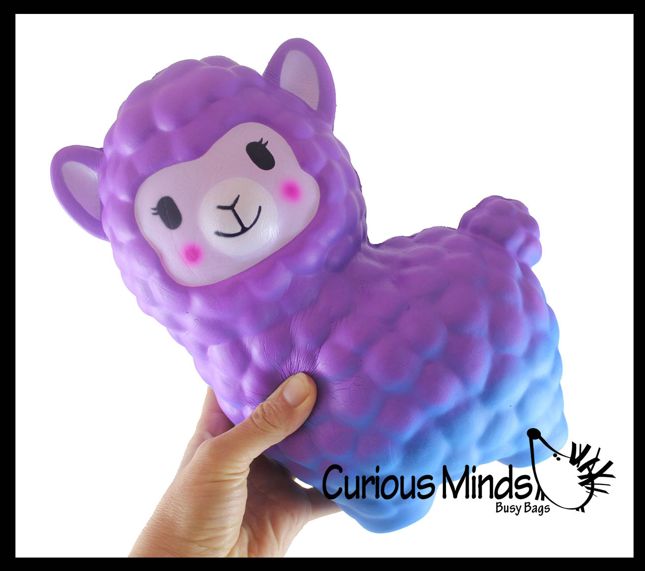 Slow Rise Squishy JUMBO Alpaca Squish Foam With Sparkle Eyes
