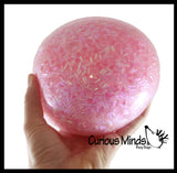LAST CHANCE - LIMITED STOCK  - SALE - Jumbo Bingsu Crunchy Shimmer Bead Ball  Squeeze Stress Ball  -  Sensory, Stress, Fidget Toy