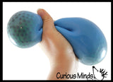 Jumbo 4" Color Changing Gel and Black Water Bead Ball  Squeeze Stress Ball  -  Sensory, Stress, Fidget Toy