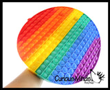 BULK - WHOLESALE - SALE - Jumbo Circle Bubble Pop Game Rainbow - Silicone Push Poke Bubble Wrap Fidget Toy - Press Bubbles to Pop the Bubbles - Bubble Popper Sensory Stress Toy