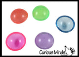 Jumbo 2" Glitter Poppers - Rubber Pop Up Toy - Pop and Drop - Turn Dome Inside Out & Watch it Fly - Fun Classic Retro Novelty Toy for Birthday Goodie Bags Prizes