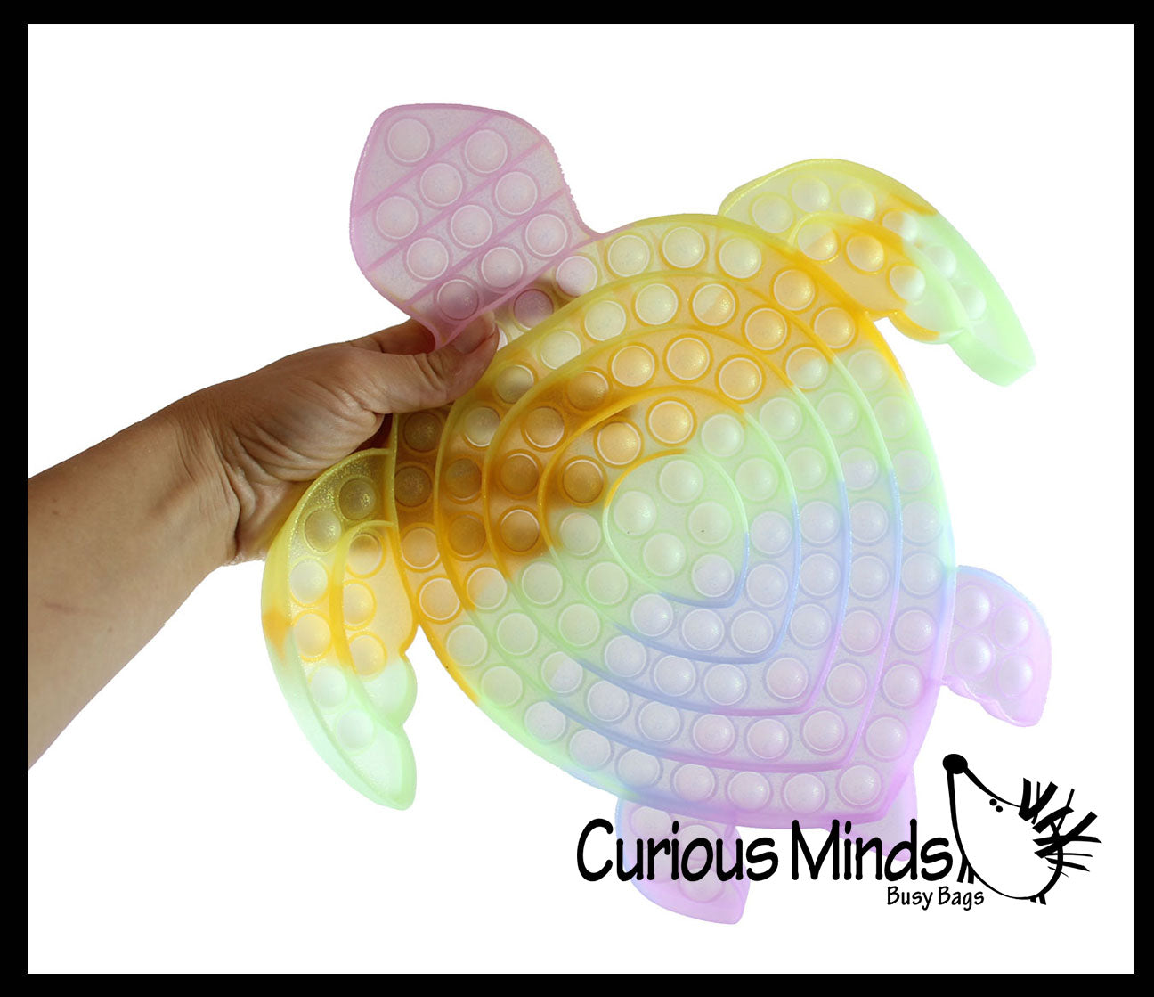 Ernæring spin Ubarmhjertig Large Glitter Turtle Theme Bubble Pop Fidget Toy - Cute Silicone Push |  Curious Minds Busy Bags