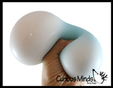 BULK - WHOLESALE - SALE - Jumbo 4" Glow in the Dark Doh Filled Stress Ball - Glob Balls - Squishy Gooey Shape-able Squish Sensory Squeeze Balls