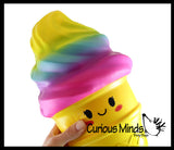 JUMBO Ice Cream Cone Squishy Slow Rise Foam Food Treat Dessert -  Scented Sensory, Stress, Fidget Toy