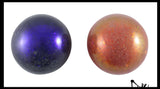 Jumbo 4" Metallic with Shiny Iridescent Glitter Thick Gel-Filled Squeeze Stress Balls  -  Sensory, Stress, Fidget Toy