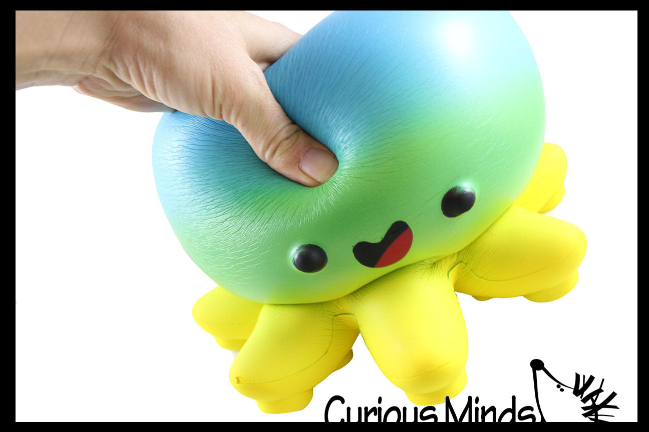 JUMBO Octopus Squishy Slow Rise Foam -  Scented Sensory, Stress, Fidget Toy