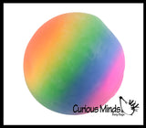 Jumbo 4" Rainbow Doh Filled Stress Ball - Super Size Glob Balls - Squishy Gooey Shape-able Squish Sensory Squeeze Balls
