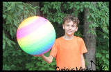 Jumbo 18" Rainbow Lightweight Bumpy Inflatable Ball  - Sports Ball - Indoor Safe Athletic Play Gross Motor Toy (SHIPS DEFLATED)
