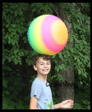 Jumbo 18" Rainbow Lightweight Bumpy Inflatable Ball  - Sports Ball - Indoor Safe Athletic Play Gross Motor Toy (SHIPS DEFLATED)