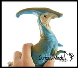 Jumbo Soft Feel Dinosaur Figurine Toy - 12" No Sharp Edges - Parasaurolophus/T Rex/Triceratops/Stegosaurus