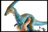 Jumbo Soft Feel Dinosaur Figurine Toy - 12" No Sharp Edges - Parasaurolophus/T Rex/Triceratops/Stegosaurus