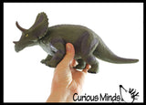 Jumbo Soft Feel Dinosaur Figurine Toy - 12" No Sharp Edges - Parasaurolophus/T Rex/Triceratops/Stegosaurus