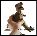 Jumbo Soft Feel Dinosaur Figurine Toy - 12" No Sharp Edges - Parasaurolophus/T Rex/Triceratops/Stegosaurus