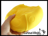 Jumbo 4.5" Cheese Block Doh Stress Stretch Ball - Moldable Pinch Poke Sensory Fidget Toy Doughy