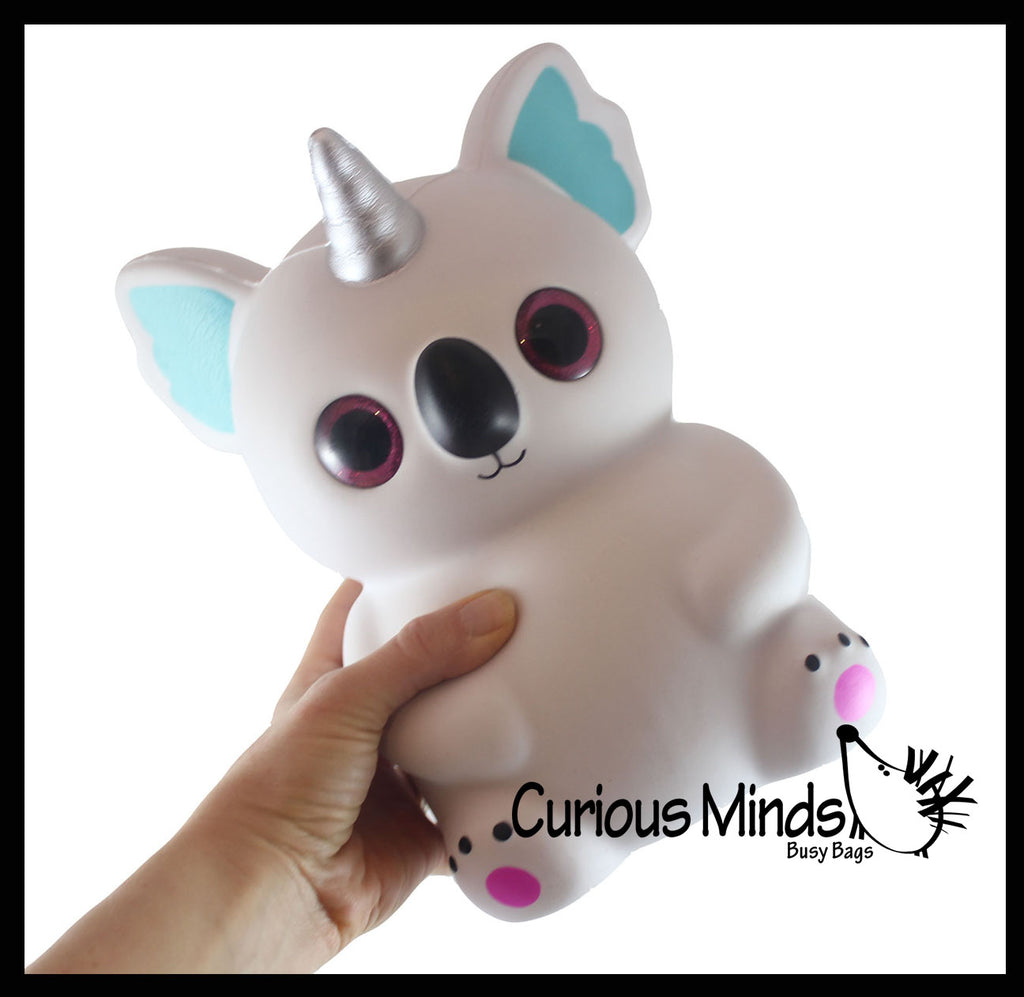 JUMBO Koala Bear with Wings and Horn Squishy Slow Rise Foam Pet Animal Toy -  Scented Sensory, Stress, Fidget Toy Cute