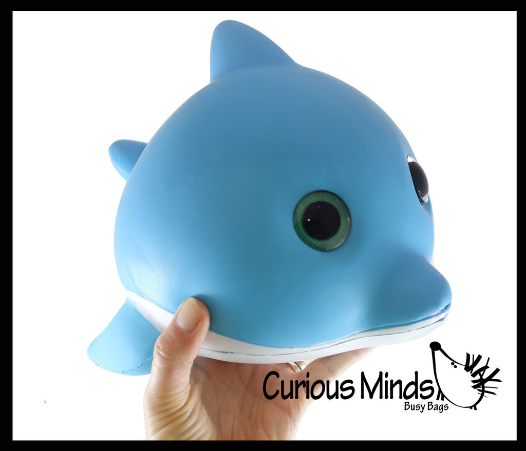 LAST CHANCE - LIMITED STOCK  - SALE - JUMBO DOLPHIN Squishy Slow Rise Foam Pet Animal Toy -  Scented Sensory, Stress, Fidget Toy