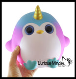 JUMBO Penguin Squishy Slow Rise Foam Pet Animal Toy -  Scented Sensory, Stress, Fidget Toy Cute