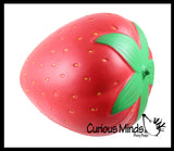 JUMBO Strawberry Squishy Slow Rise Foam Food Fruit -  Scented Sensory, Stress, Fidget Toy