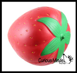 JUMBO Strawberry Squishy Slow Rise Foam Food Fruit -  Scented Sensory, Stress, Fidget Toy