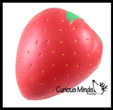 JUMBO Strawberry Squishy Slow Rise Foam Food Fruit -  Scented Sensory, Stress, Fidget Toy